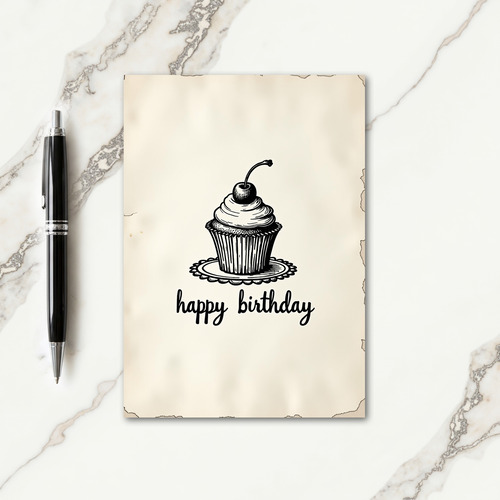 Vintage Birthday Art Card
