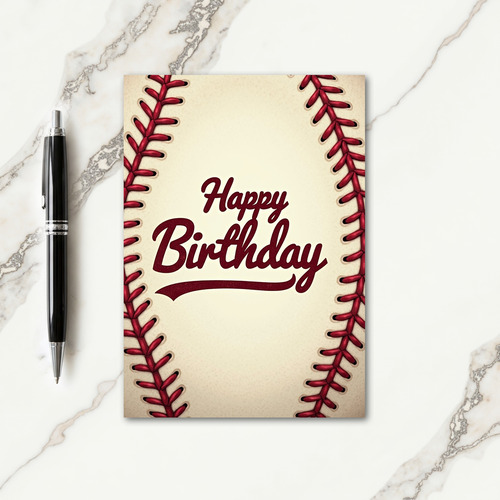 Vintage Birthday Athletic Stitch Card