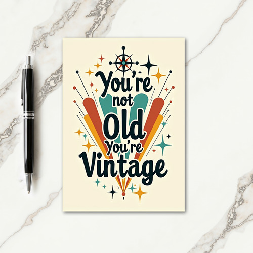 Vintage Birthday Retro Type Card