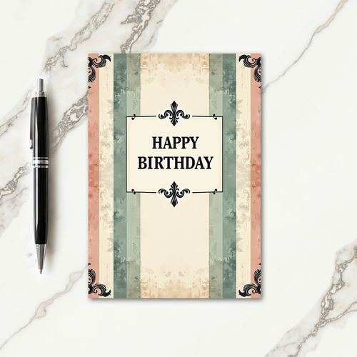 Vintage Birthday Wishes Card