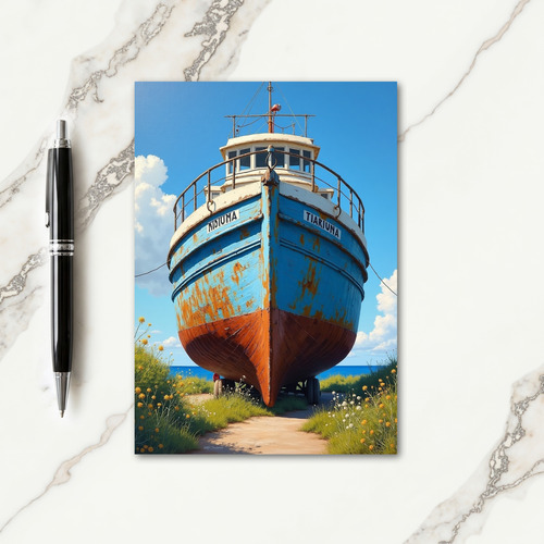 Vintage Boat Fathers Day Card