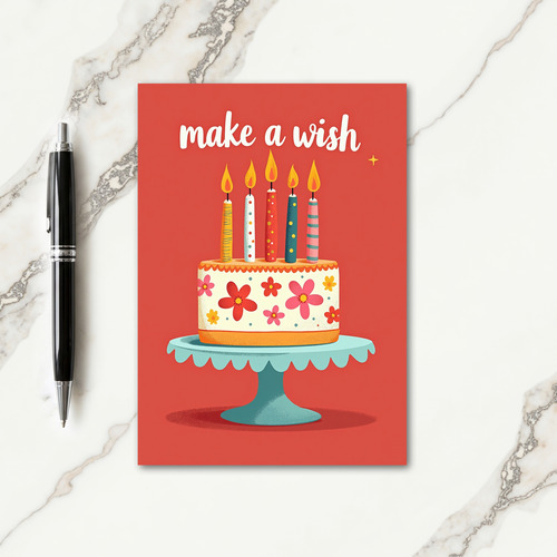 Vintage Cake Birthday Card