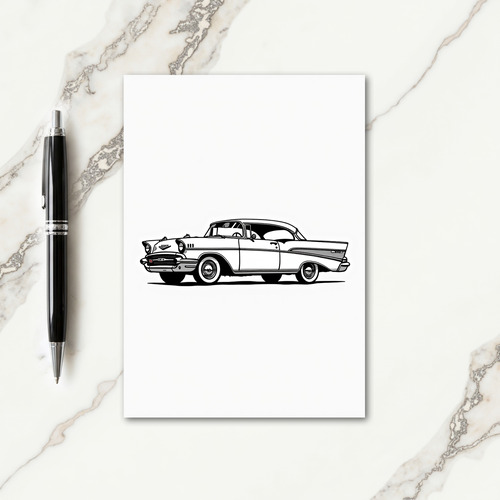 Vintage Car Fathers Day Card