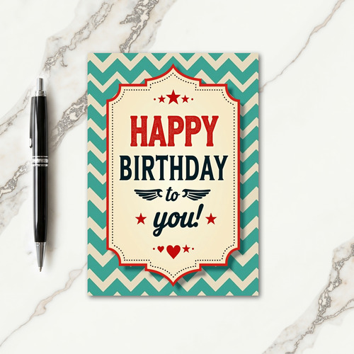 Vintage Carnival Birthday Card