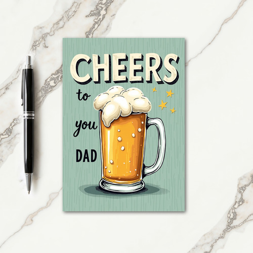 Vintage Cheers Fathers Day Card