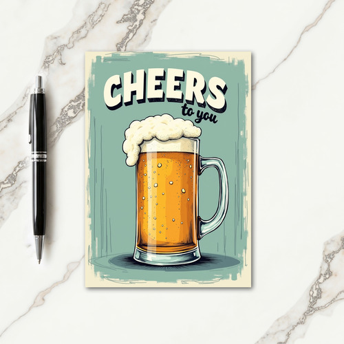 Vintage Cheers To Dad Card