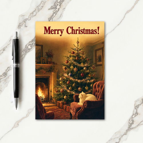 Vintage Christmas Card Sayings Card