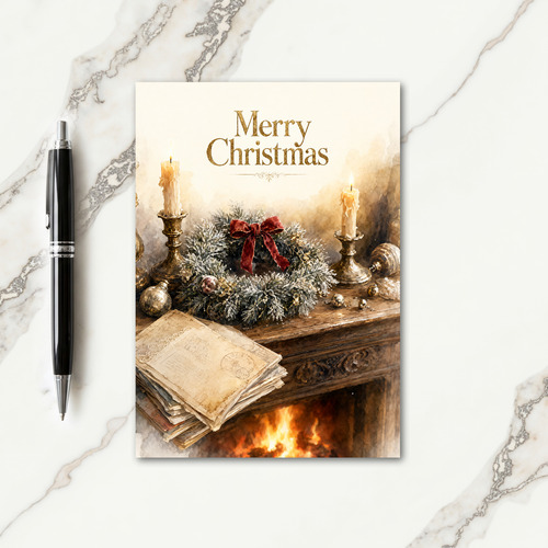 Vintage Christmas Card Templates Card