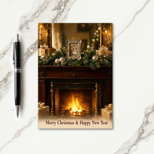 Vintage Christmas Photo Card