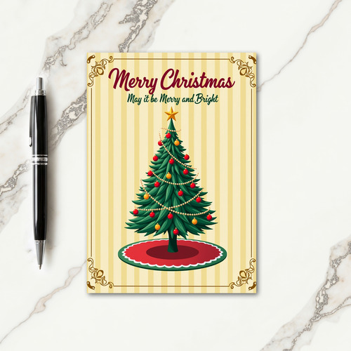Vintage Christmas Tree Card
