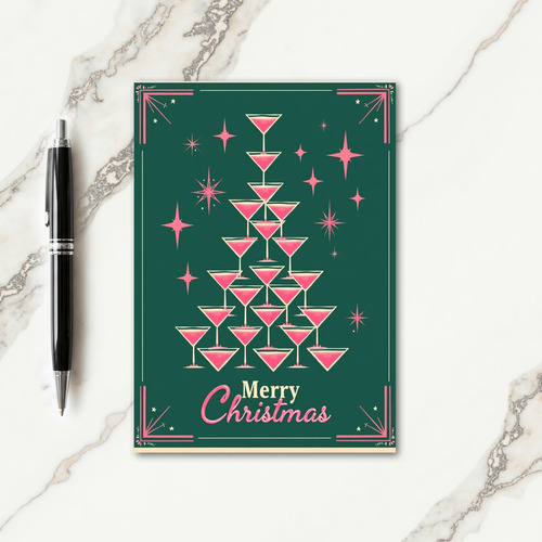 Vintage Cocktail Christmas Card