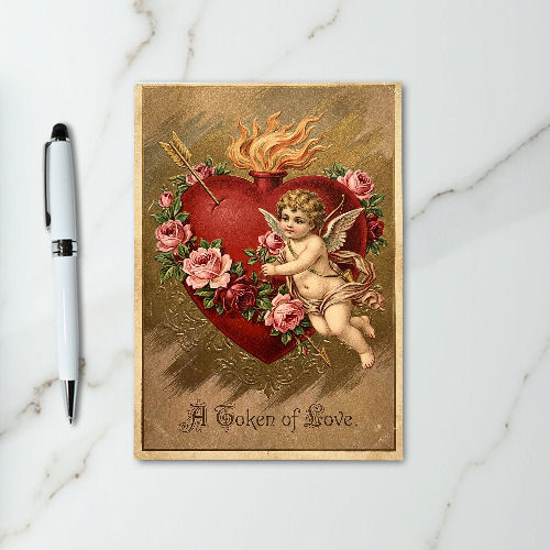 Vintage Cupid Love Card