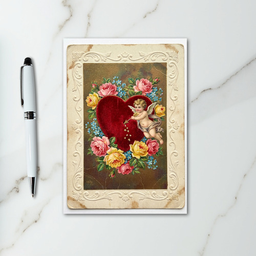 Vintage Cupid Love Valentine Card