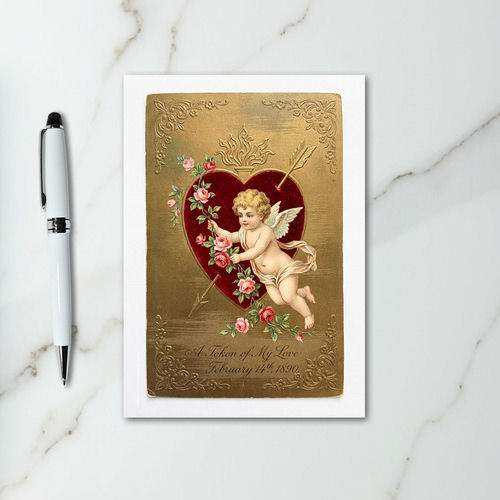 Vintage Cupid Valentine Card