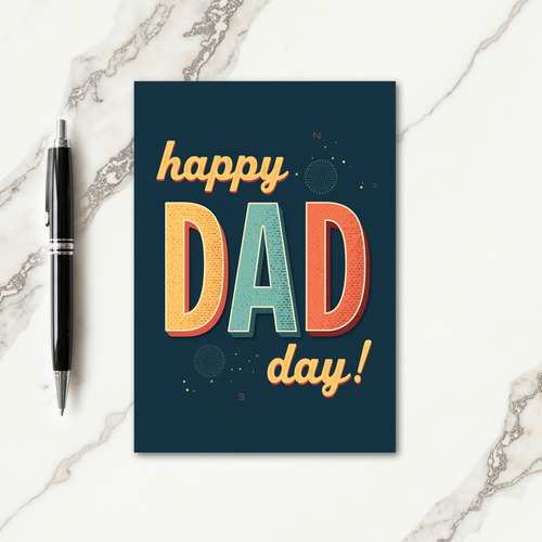 Vintage Dad Illustration Card