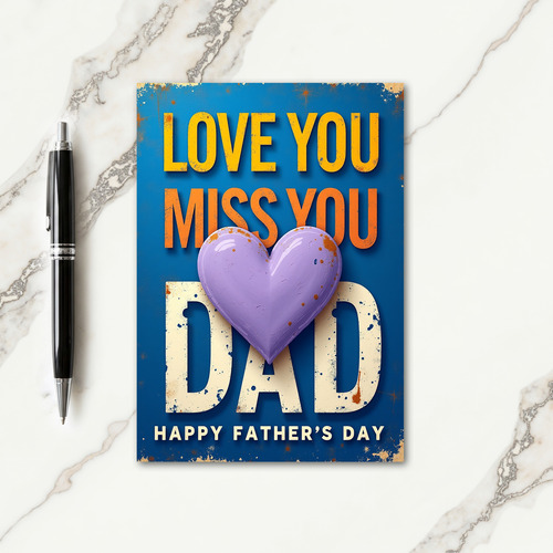 Vintage Dads Day Love Card