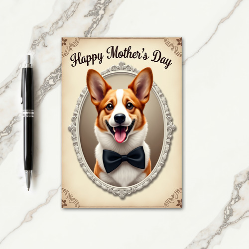 Vintage Dog Mothers Day Card