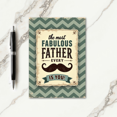 Vintage Fabulous Fathers Day Card