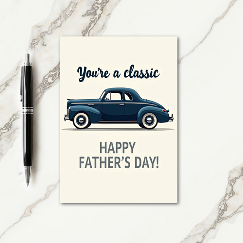 Vintage Fathers Day Auto Card