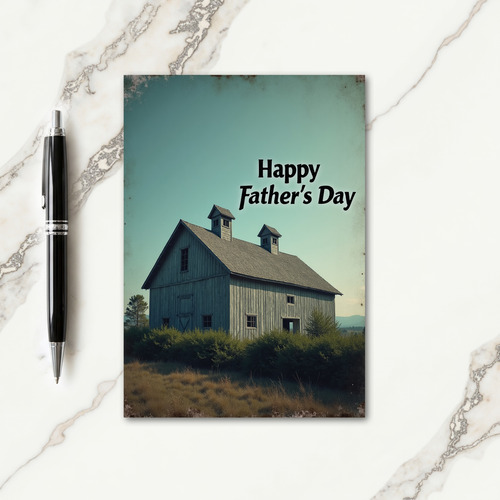Vintage Fathers Day Barn Card