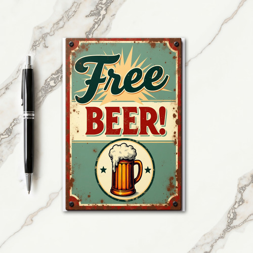 Vintage Fathers Day Beer Card