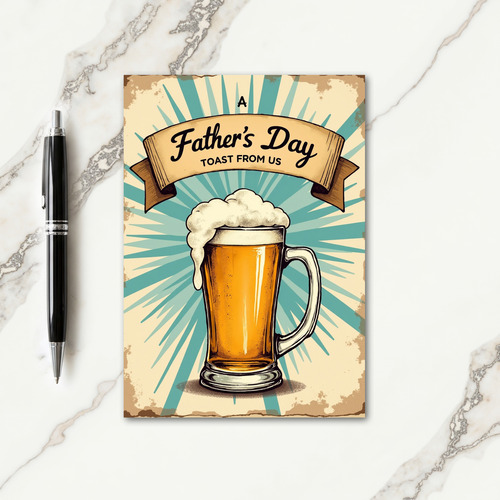 Vintage Fathers Day Brew Card