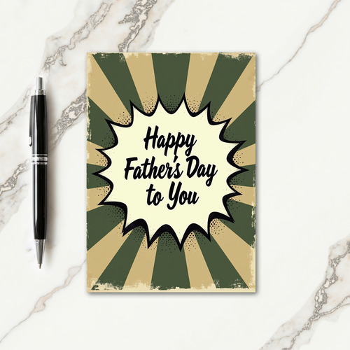 Vintage Fathers Day Burst Card