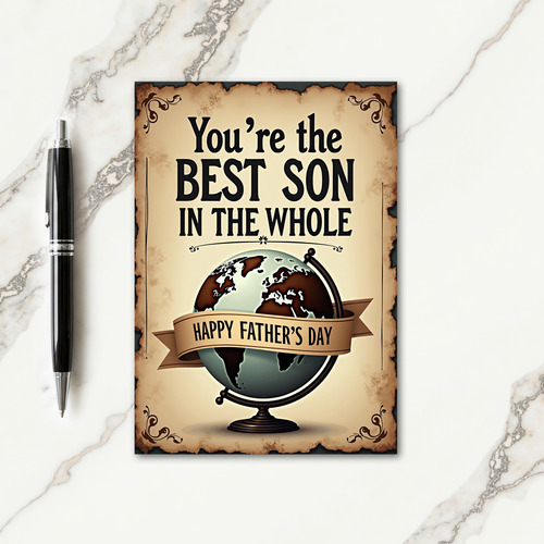 Vintage Fathers Day Card Design