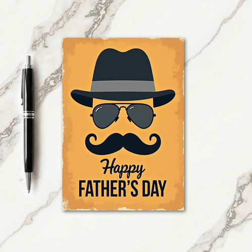 Vintage Fathers Day Face Card