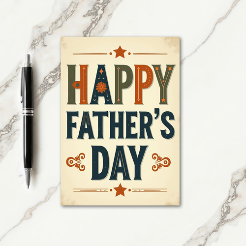 Vintage Fathers Day Greeting Card