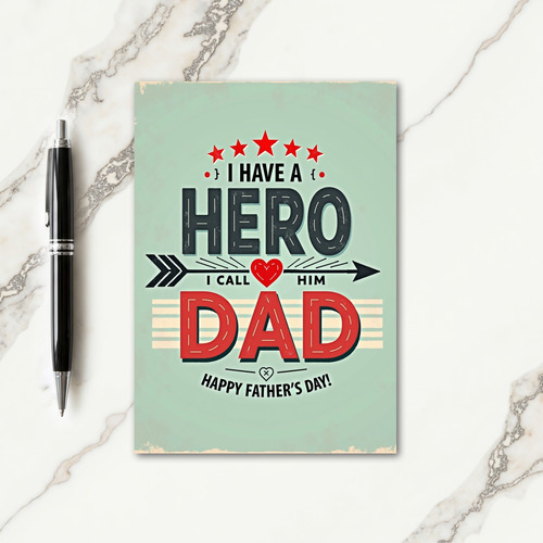 Vintage Fathers Day Hero Card