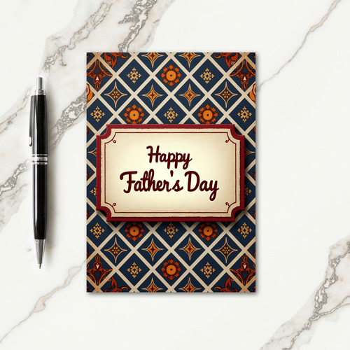 Vintage Fathers Day Motif Card