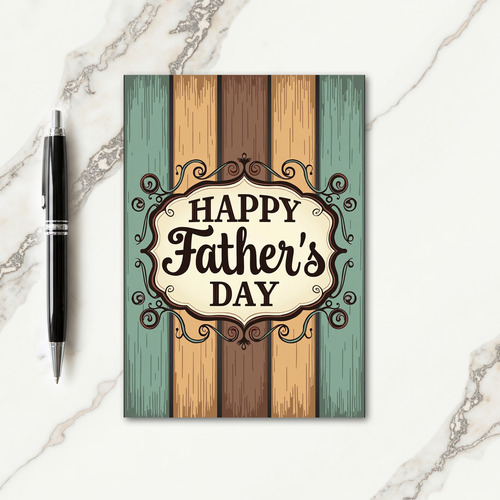Vintage Fathers Day Plaque Art Card