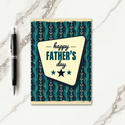 Vintage Fathers Day Plaque Card
