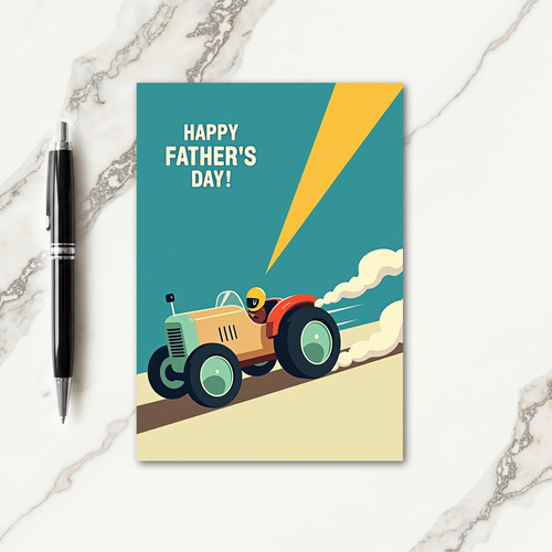 Vintage Fathers Day Racer Card