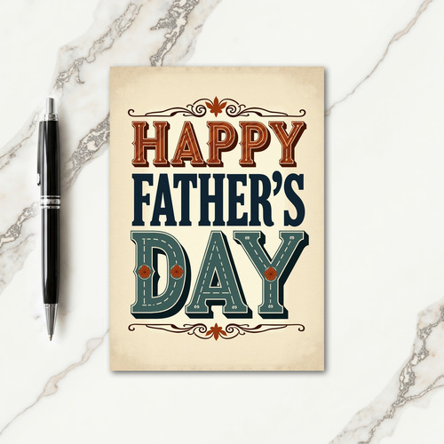 Vintage Fathers Day Roads Card