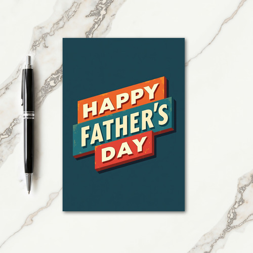 Vintage Fathers Day Sign Card