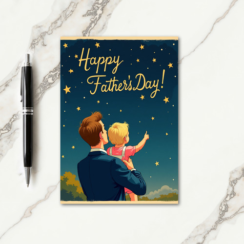 Vintage Fathers Day Star Card