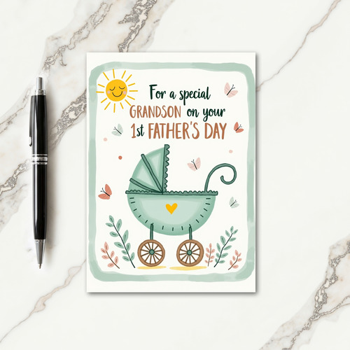 Vintage Fathers Day Sun Card