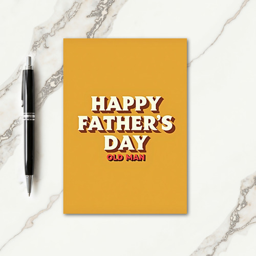 Vintage Fathers Day Text Card