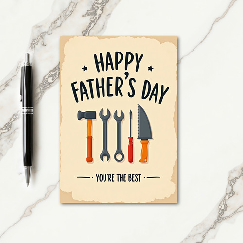 Vintage Fathers Day Tools Card
