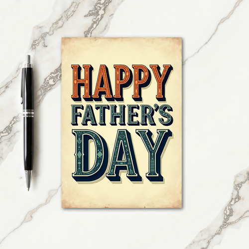 Vintage Fathers Day Type Card