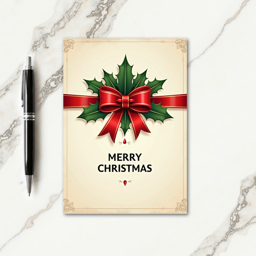 Vintage Filigree Christmas Card
