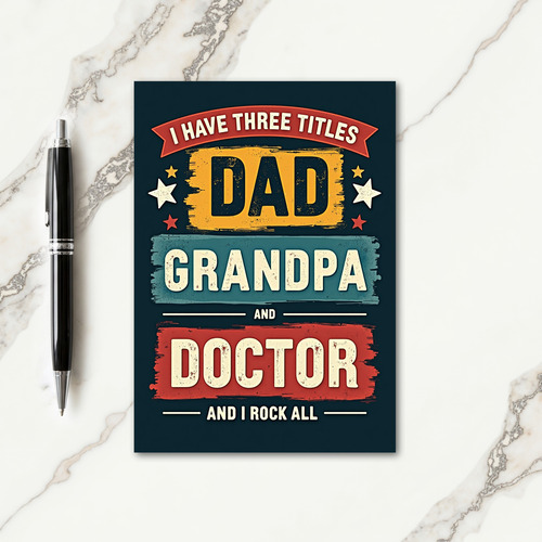 Vintage Grandpa Doctor Card