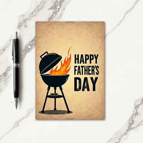 Vintage Grill Fathers Day Card
