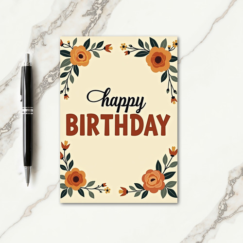 Vintage Happy Birthday Card