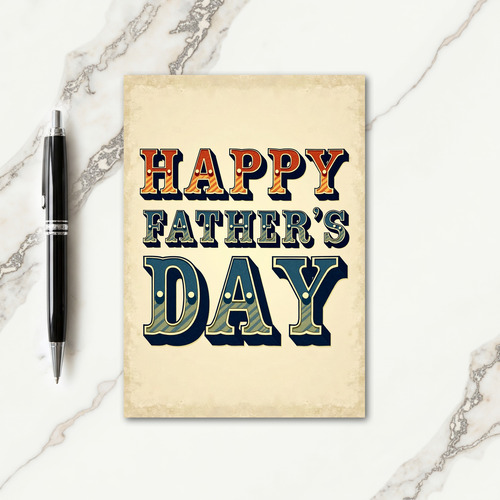 Vintage Happy Fathers Day Card