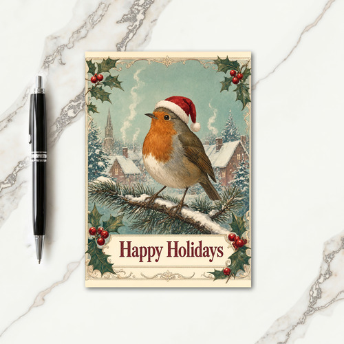 Vintage Holiday Card Designs Card