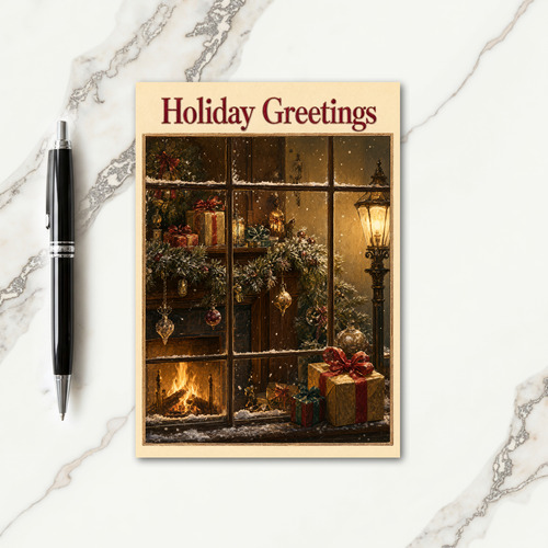 Vintage Holiday Card Templates Card