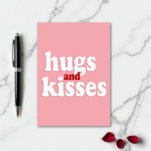 Vintage Hugs Kisses Card